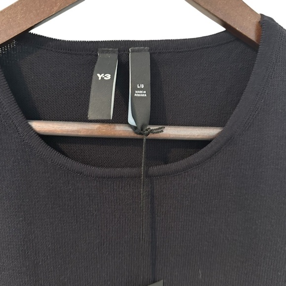Y-3 Black Sleeveless Knit Top - Picture 6 of 14